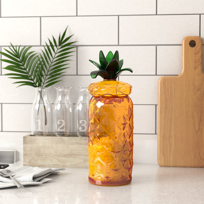 Bayou Breeze Glass Pineapple Kitchen Canister & Reviews Wayfair